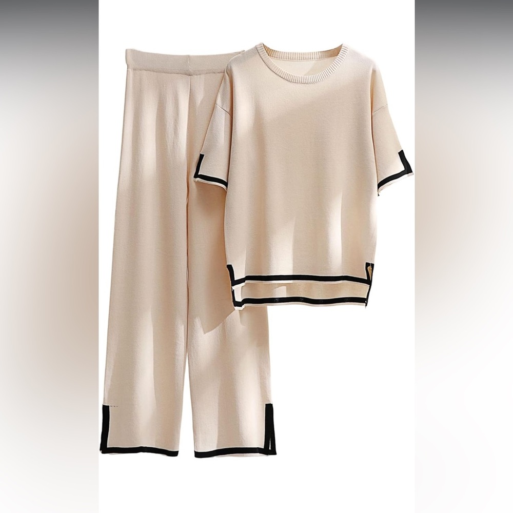 Cream and Black Lounge Set